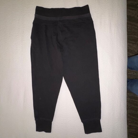 Lululemon Press Pause Jogger II Pants 25.5" Black Cotton Terry Activewear 8 - Picture 6 of 10
